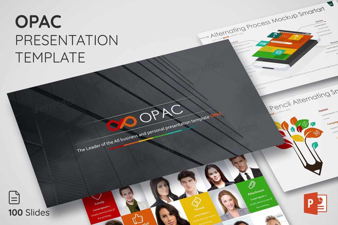 Template Presentasi PowerPoint Opac - Modern dan Serbaguna