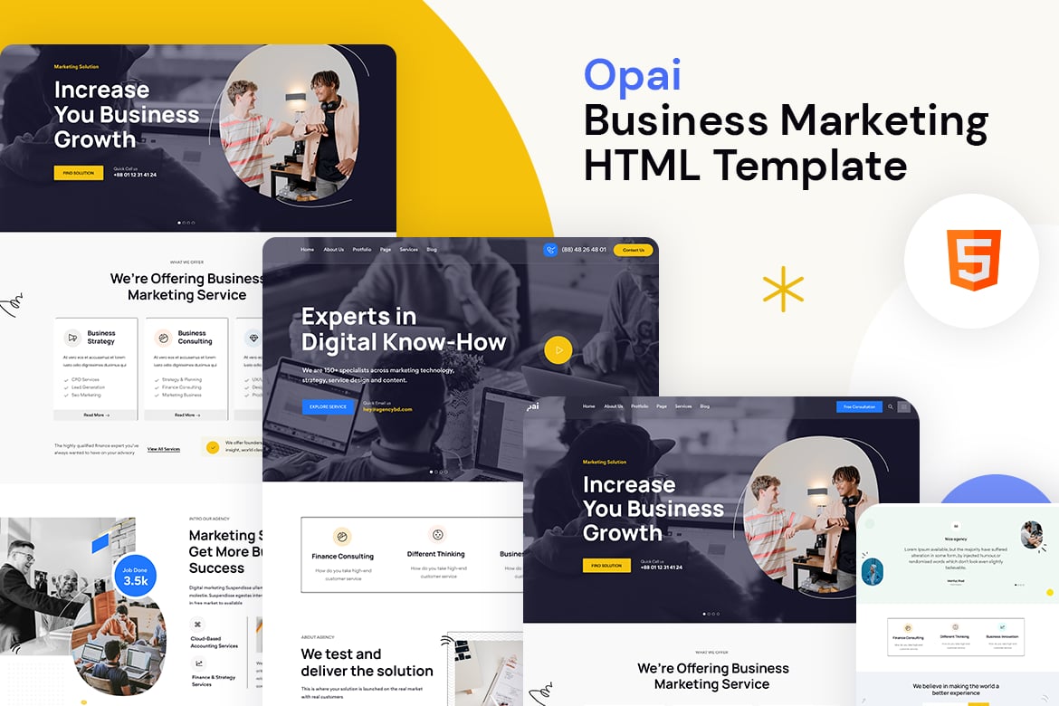 Opai - Template Website Pemasaran Bisnis yang Menarik