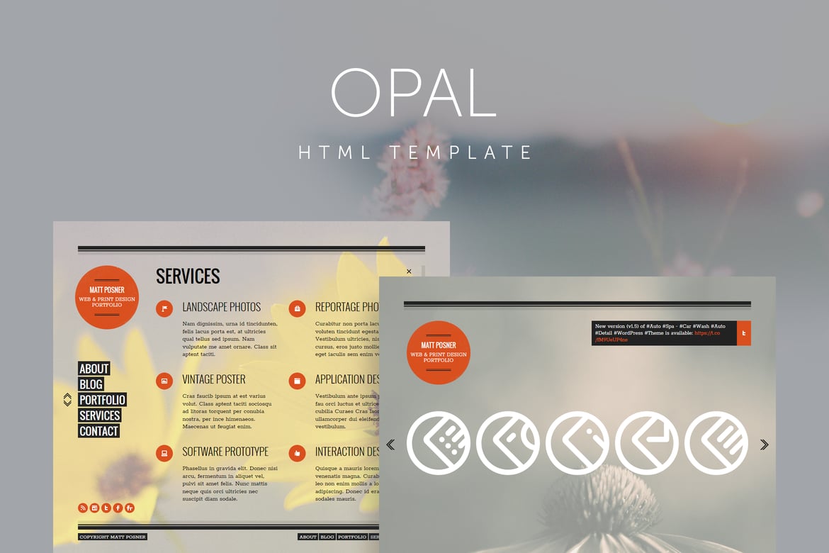 Opal - Template Website Portfolio Minimalis yang Menawan