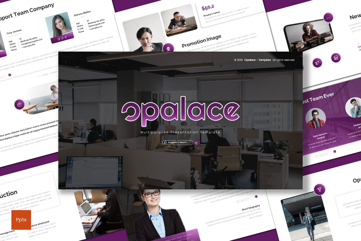 Opalace - Template PowerPoint Serbaguna yang Menarik