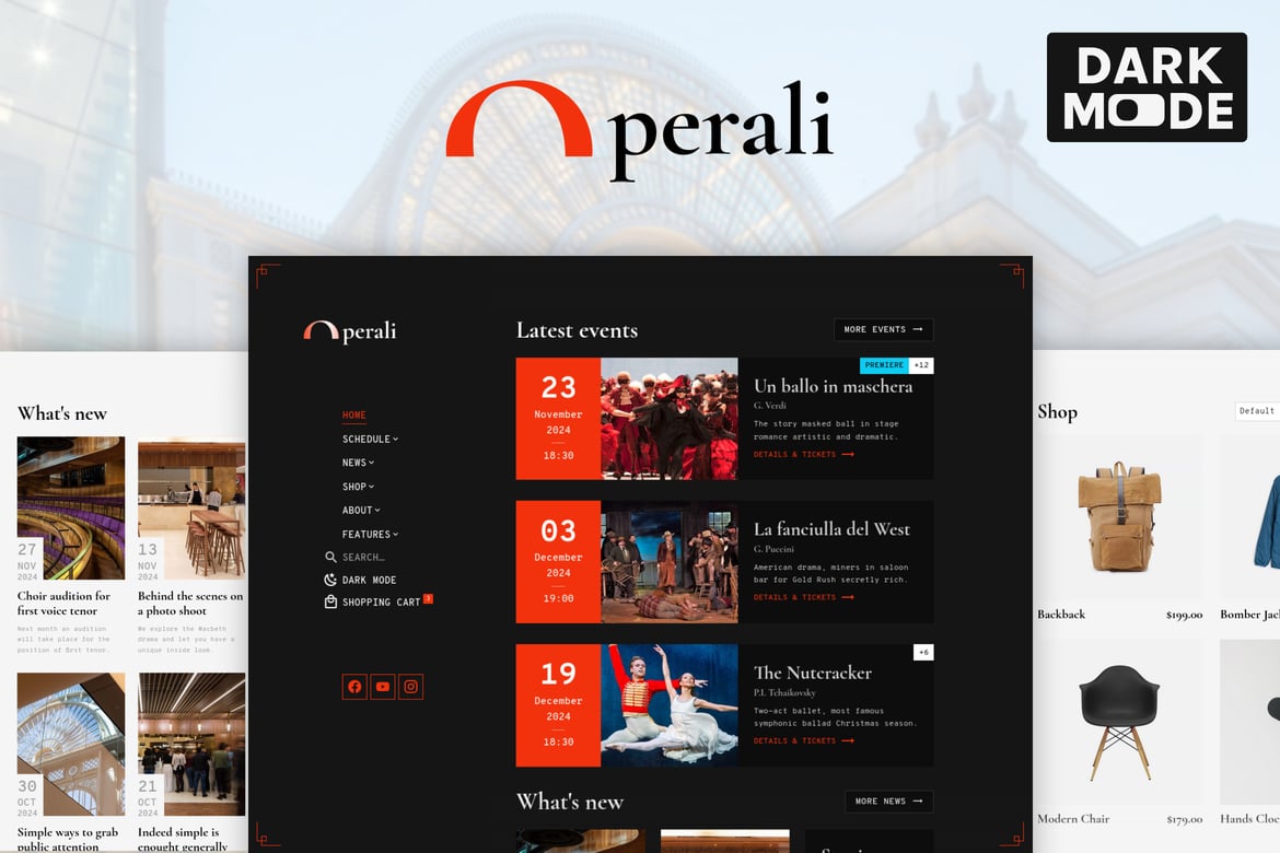 Operali - Template Website Teater dan Seni Pertunjukan yang Responsif