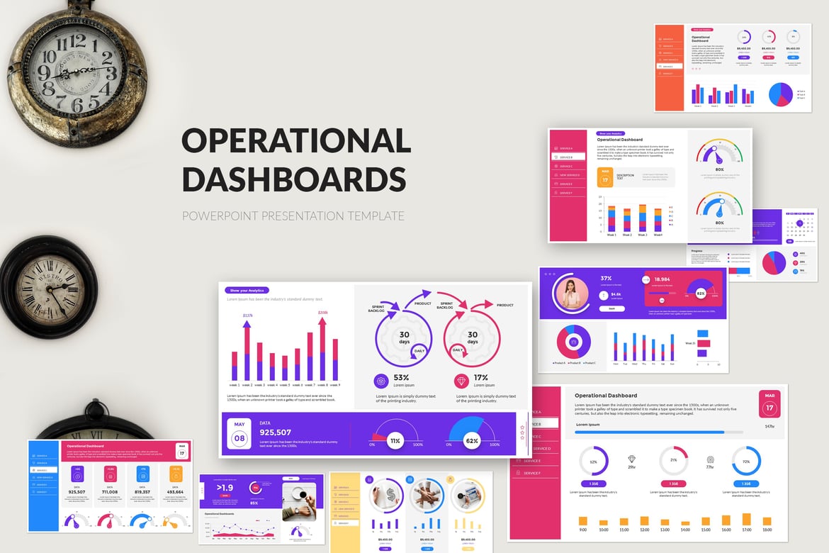 Template PowerPoint Dashboard Operasional yang Efektif