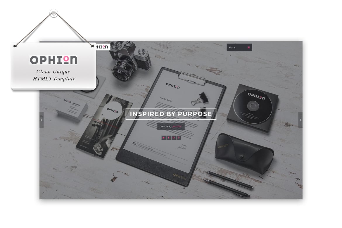 Ophion - Template HTML5 Unik dan Bersih untuk Website Anda