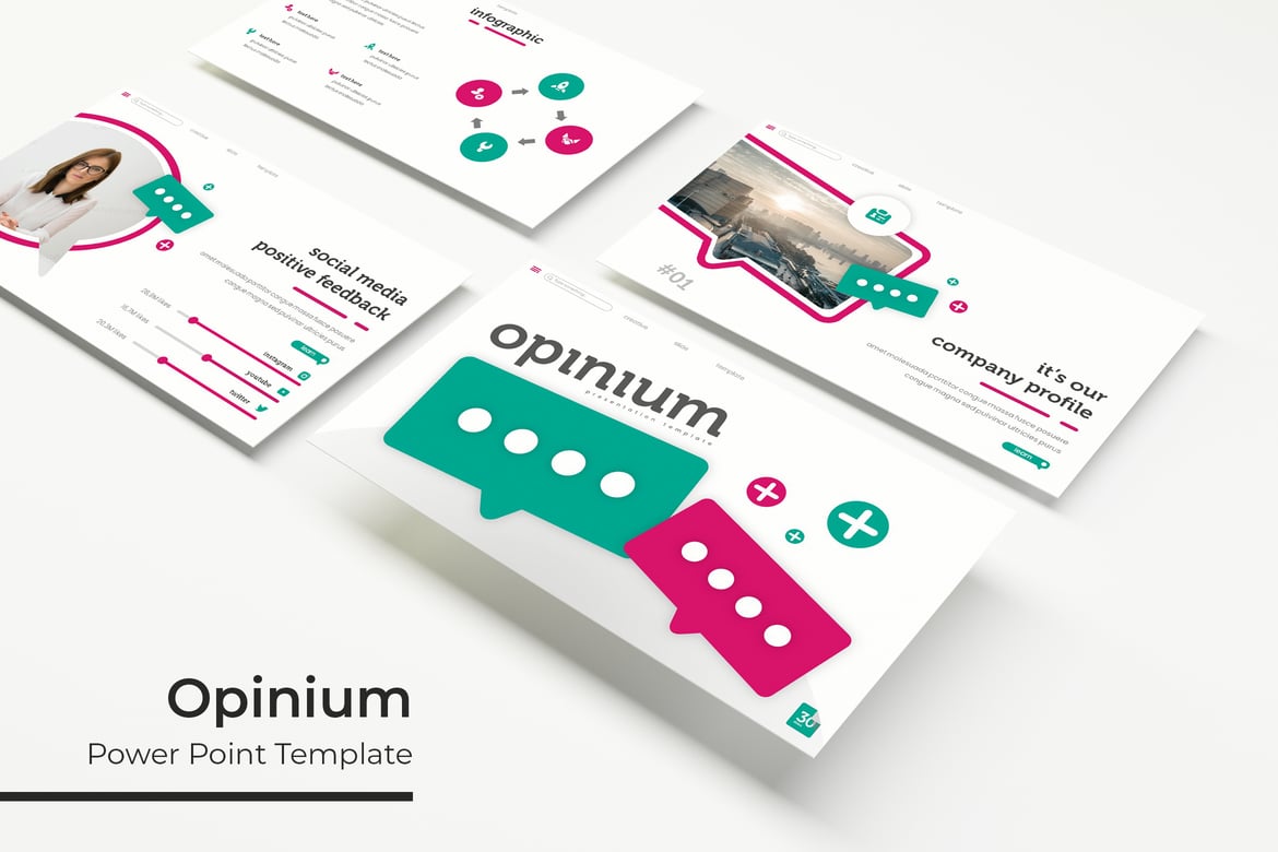 Opinium - Template PowerPoint Menarik dan Profesional
