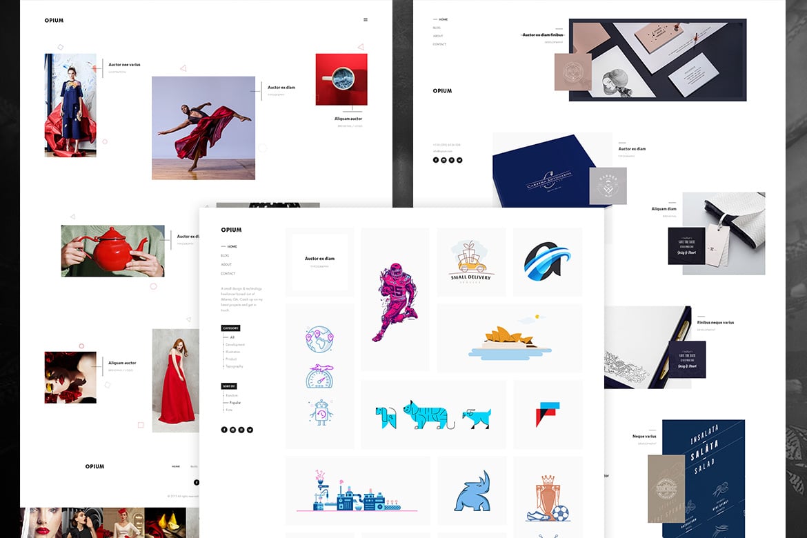 Template Website Opium - Portofolio Kreatif dan Modern