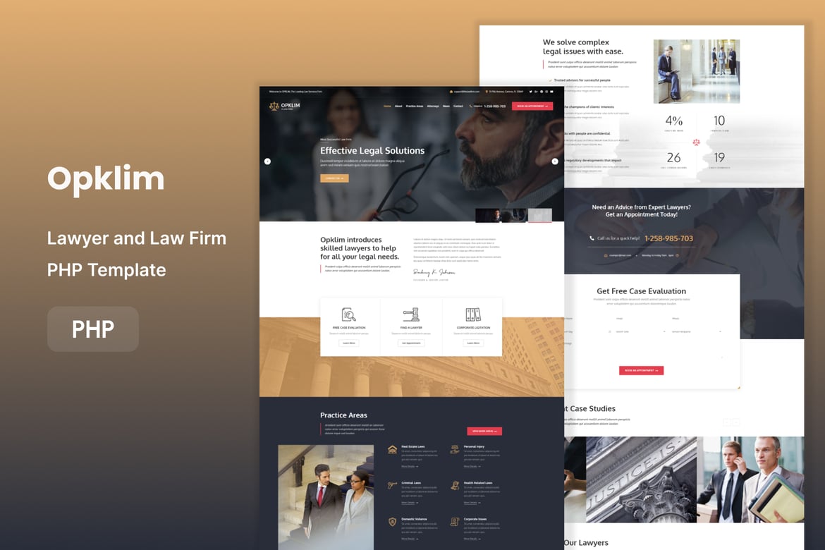 Opklim - Template Website PHP untuk Pengacara dan Firma Hukum