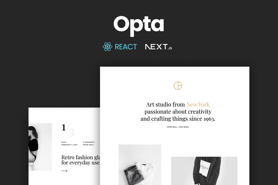 Opta - Template Website Minimalis untuk Portofolio Fotografi