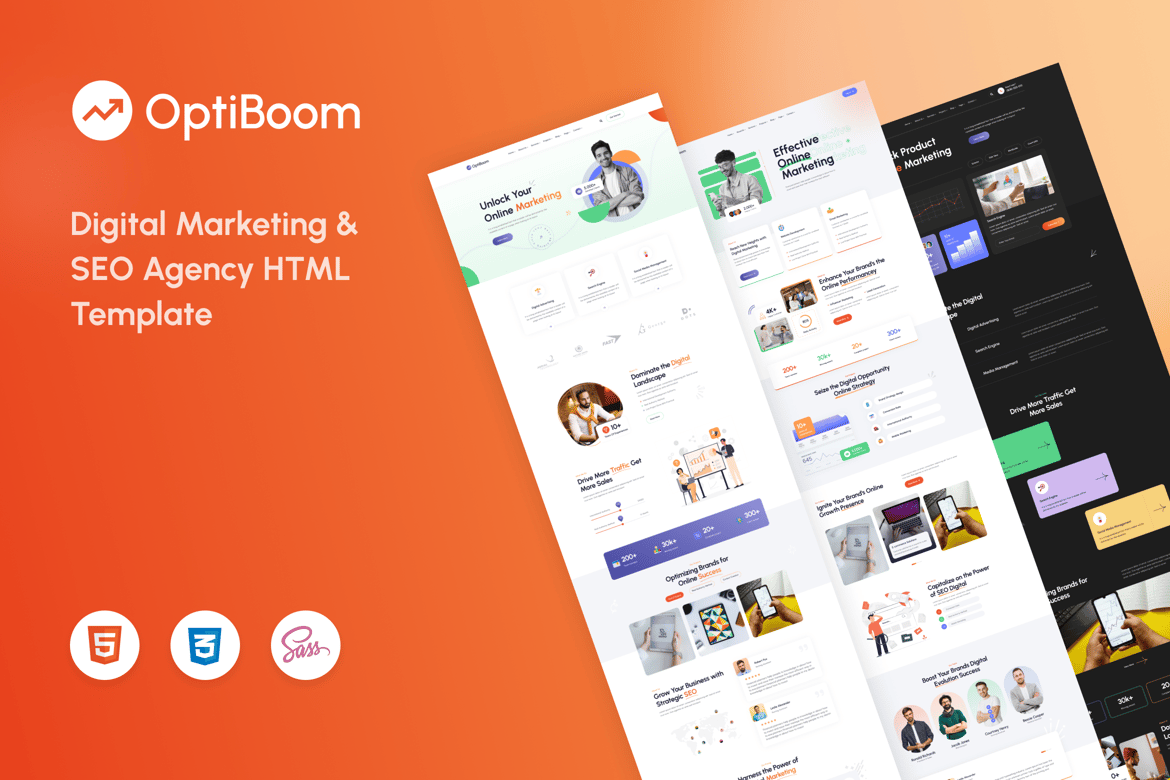 OptiBoom - Template Website Digital Marketing & SEO yang Responsif