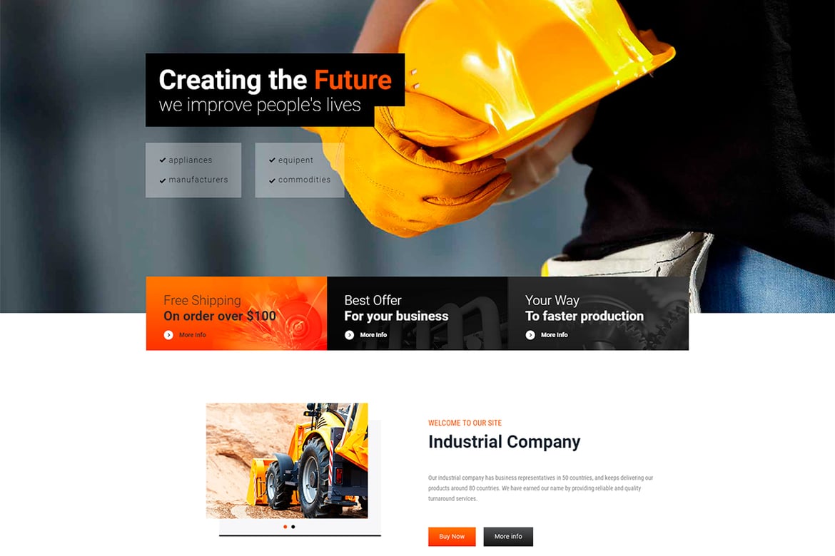 Template Website Optima: Solusi Profesional untuk Bisnis Industri Anda