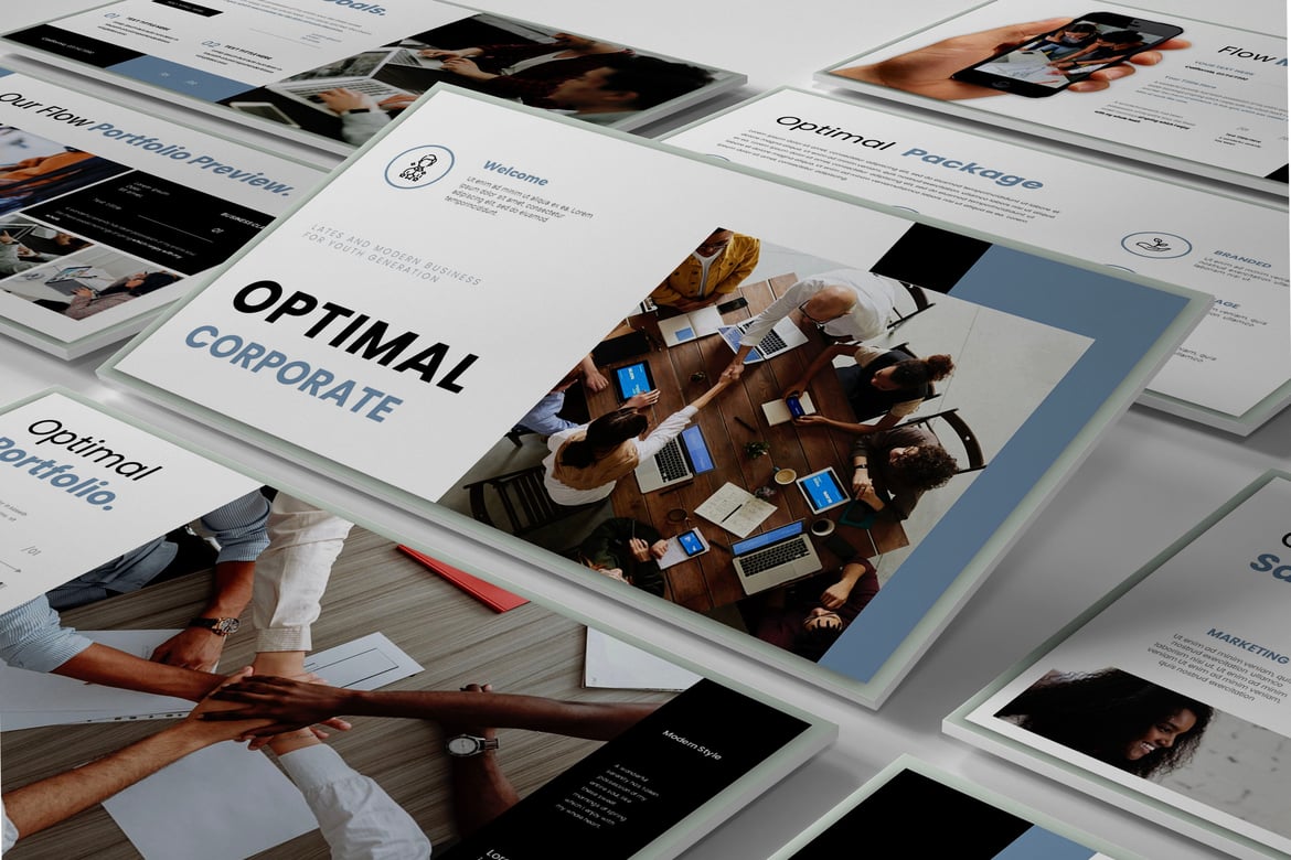 Template Presentasi PowerPoint Bisnis yang Optimal dan Menarik
