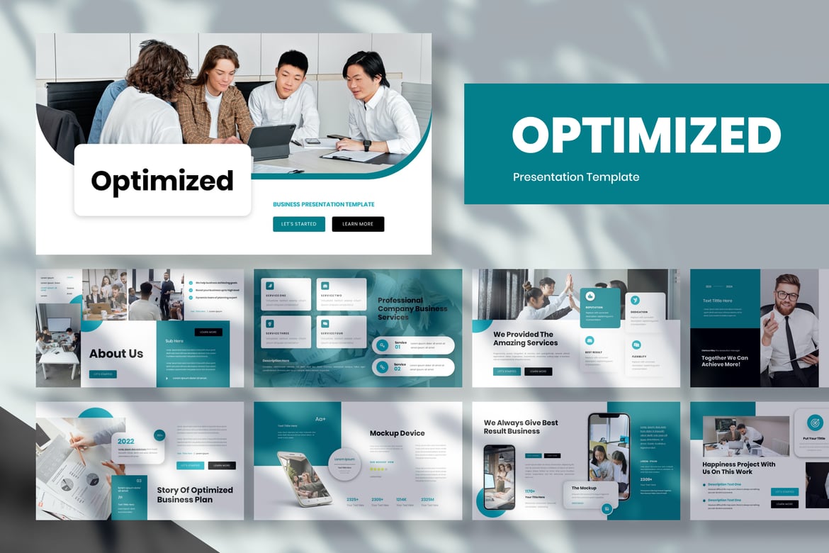 Template Presentasi Bisnis PowerPoint yang Dioptimalkan