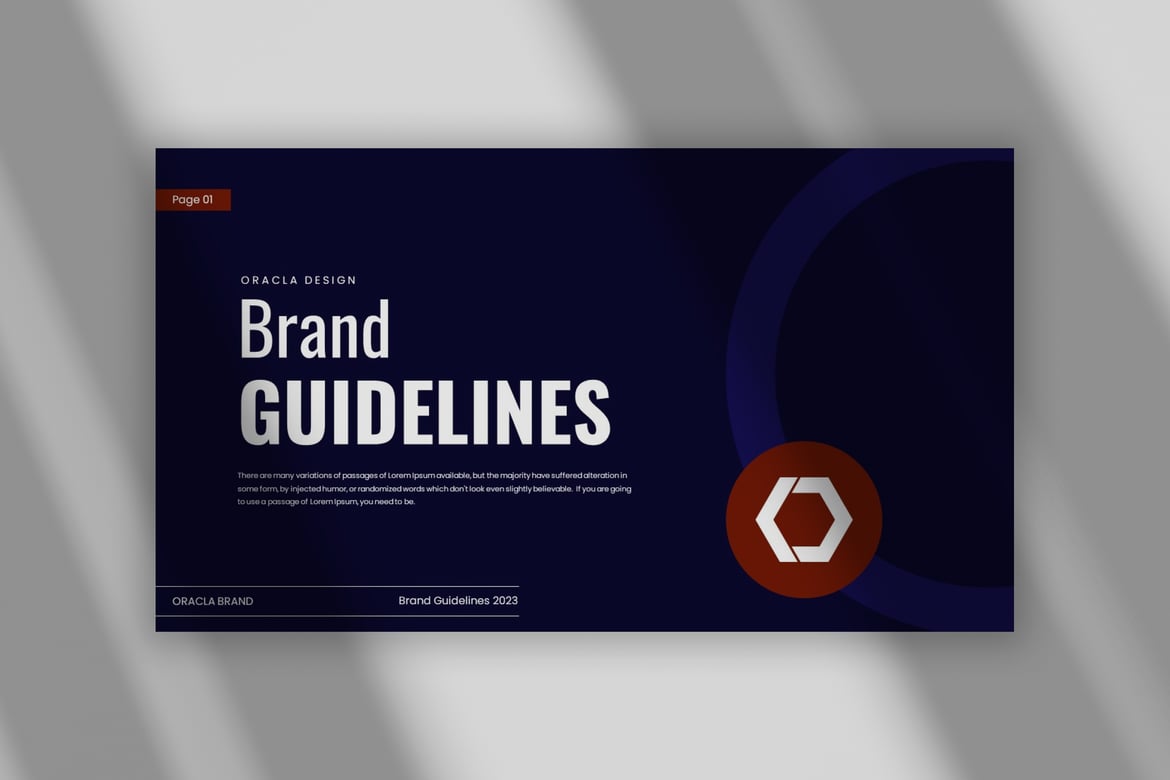 Template Presentasi Brand Guideline Oracla yang Minimalis dan Profesional
