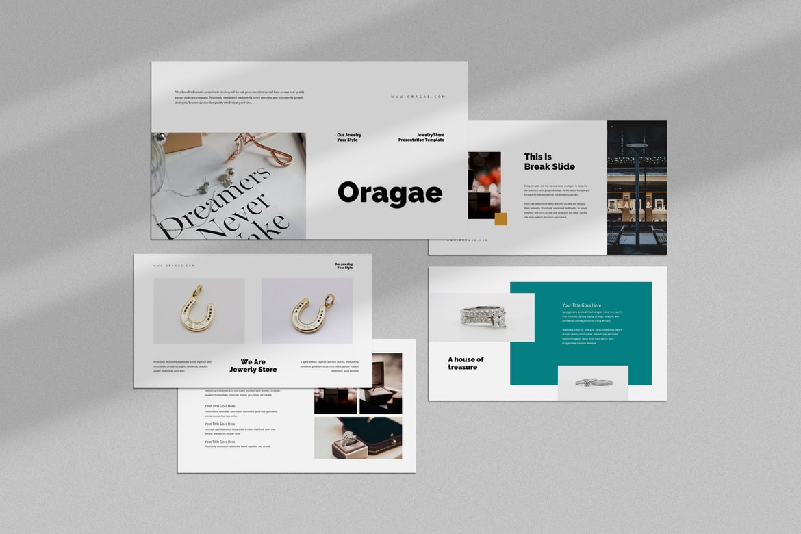 Template PowerPoint Oragae: Solusi Presentasi Menarik untuk Toko Perhiasan