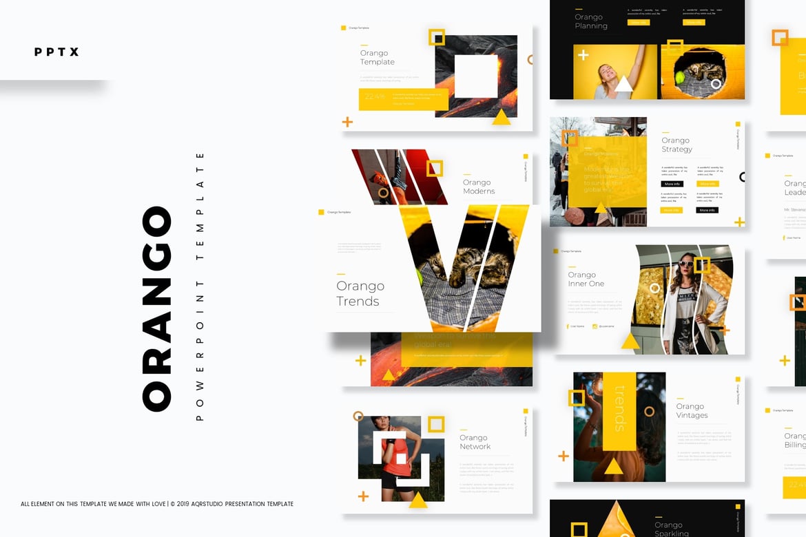 Template PowerPoint Orange yang Menarik dan Multifungsi