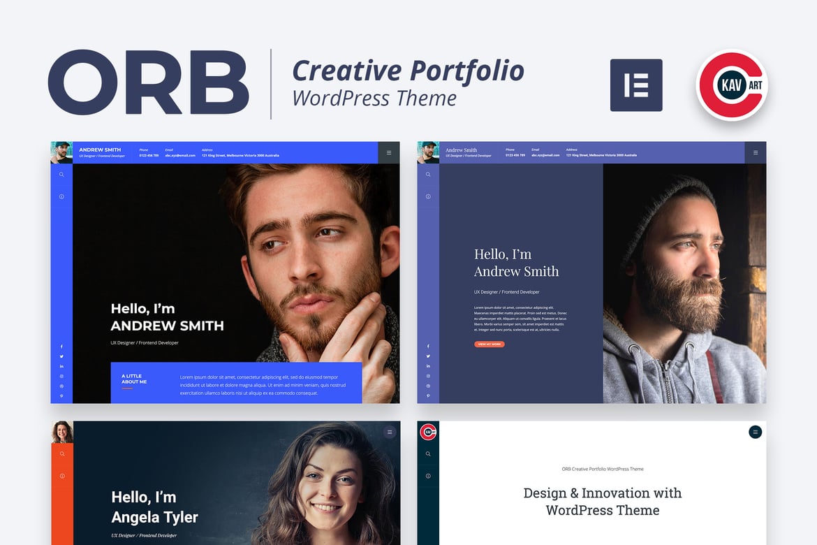 ORB - Tema WordPress Portofolio Kreatif yang Menarik