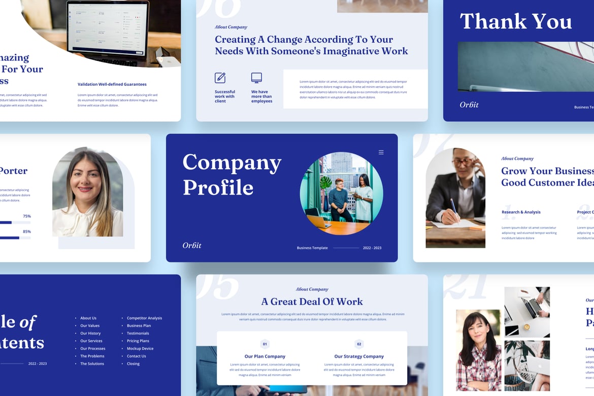 Orbit - Template Presentasi Profil Perusahaan yang Menarik dan Profesional