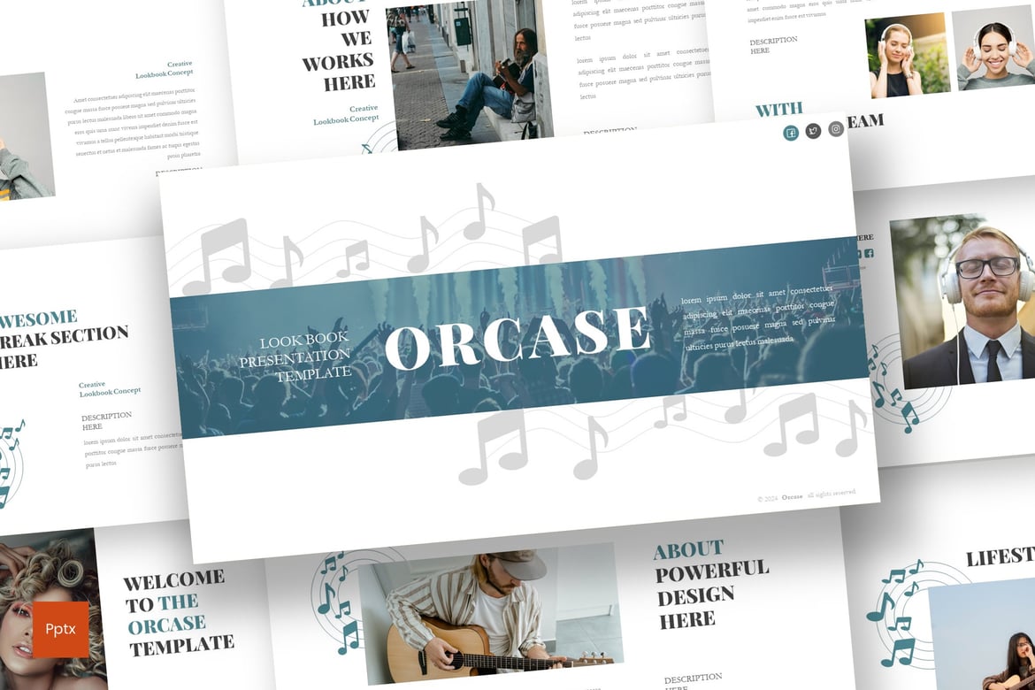 Template Presentasi Powerpoint Orcase yang Minimalis dan Kreatif