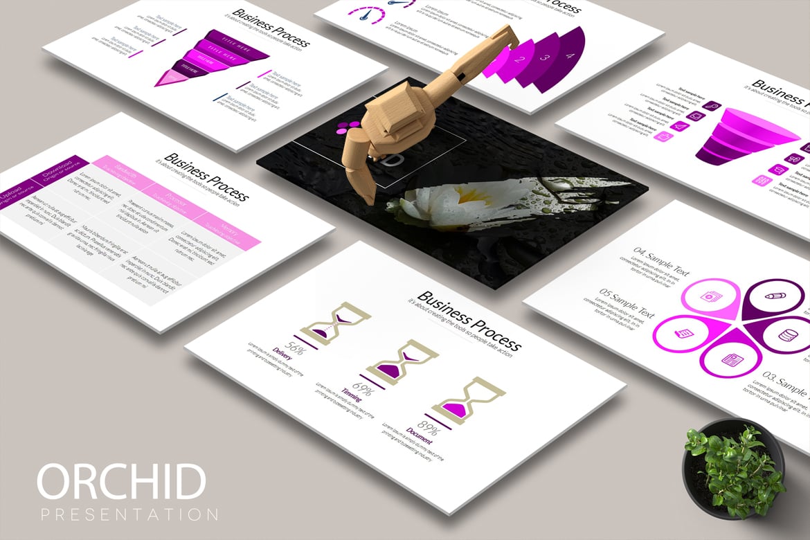 Template PowerPoint ORCHID: Presentasi Kreatif dan Menarik