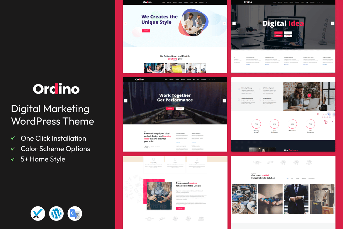 Ordino - Tema WordPress Digital Marketing yang Fleksibel dan Mudah Digunakan