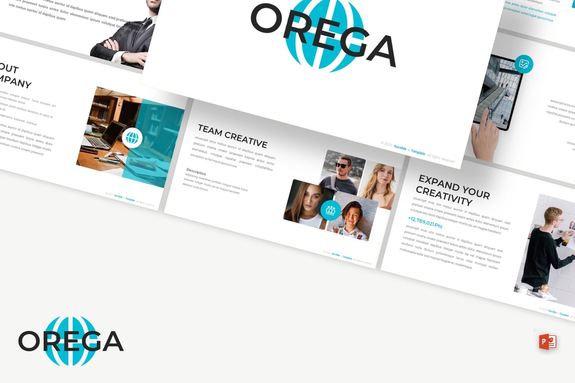 Orega - Template Powerpoint Bisnis yang Modern dan Menarik