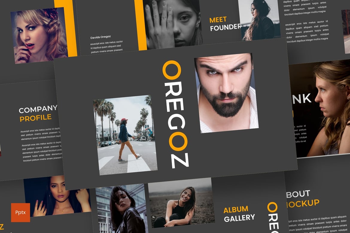 Oregoz - Template Powerpoint Lookbook Kreatif dan Minimalis