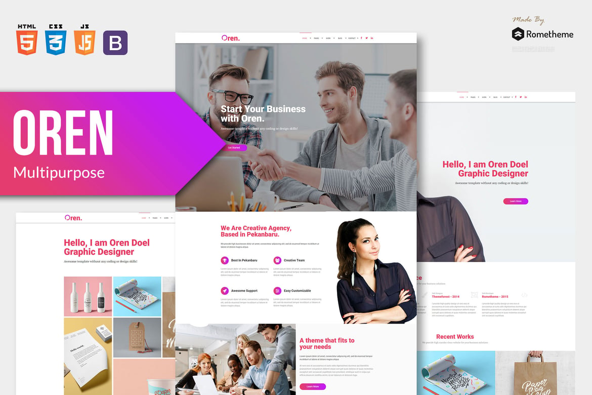 OREN - Template Website HTML Responsif Serbaguna