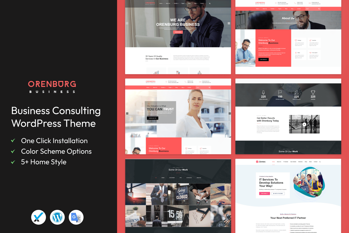 Orenburg - Tema WordPress untuk Konsultasi Bisnis yang Profesional