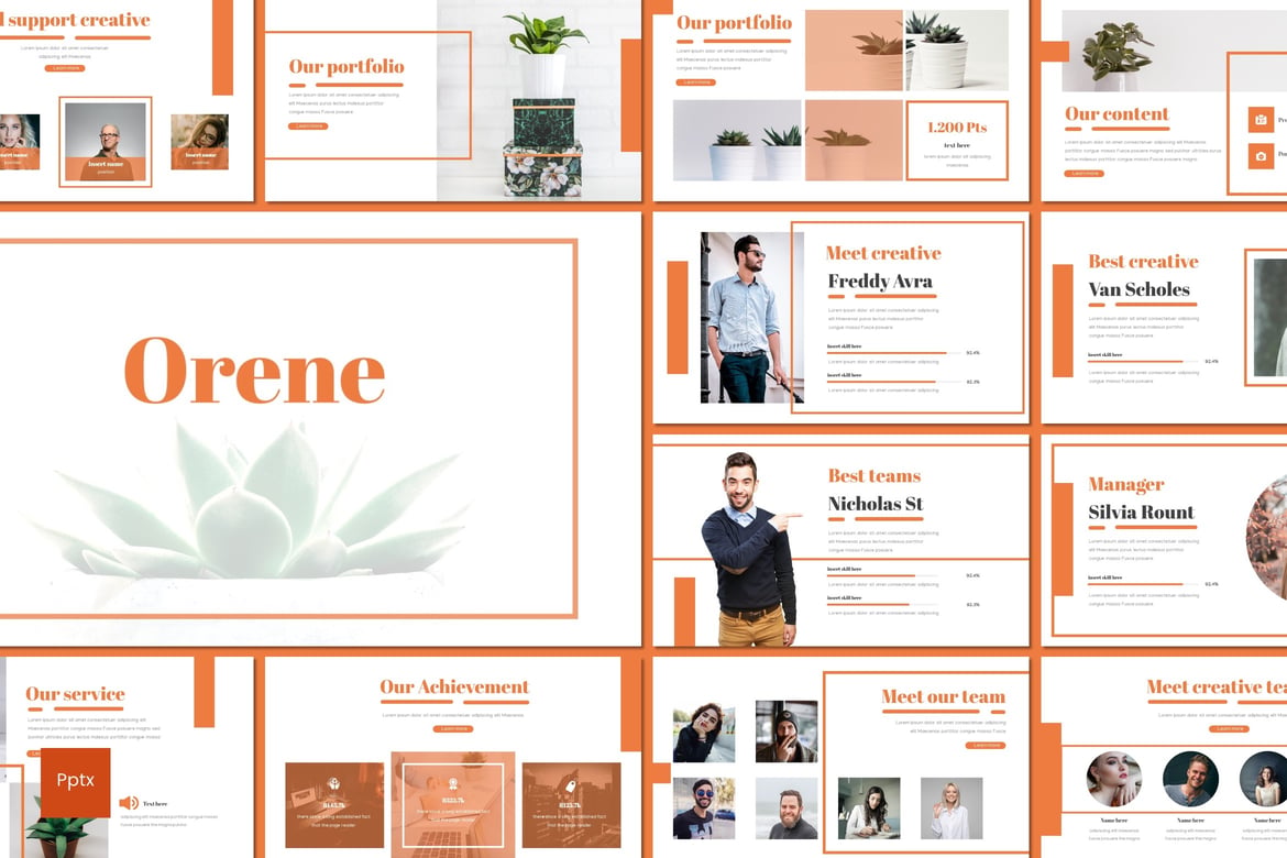 Orene - Template Powerpoint Presentasi Kreatif dan Minimalis