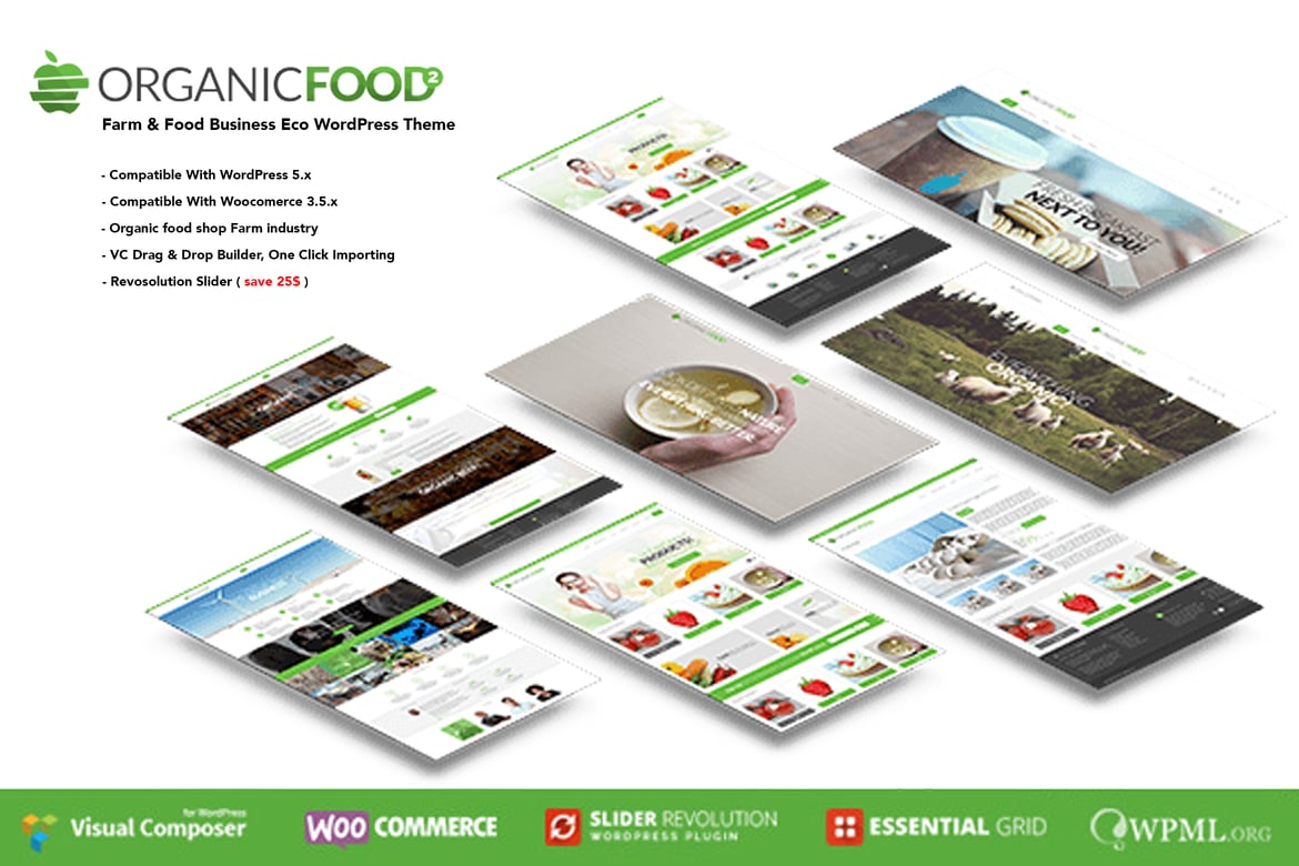 Tema WordPress Organik - Solusi Bisnis Pertanian dan Makanan Ramah Lingkungan