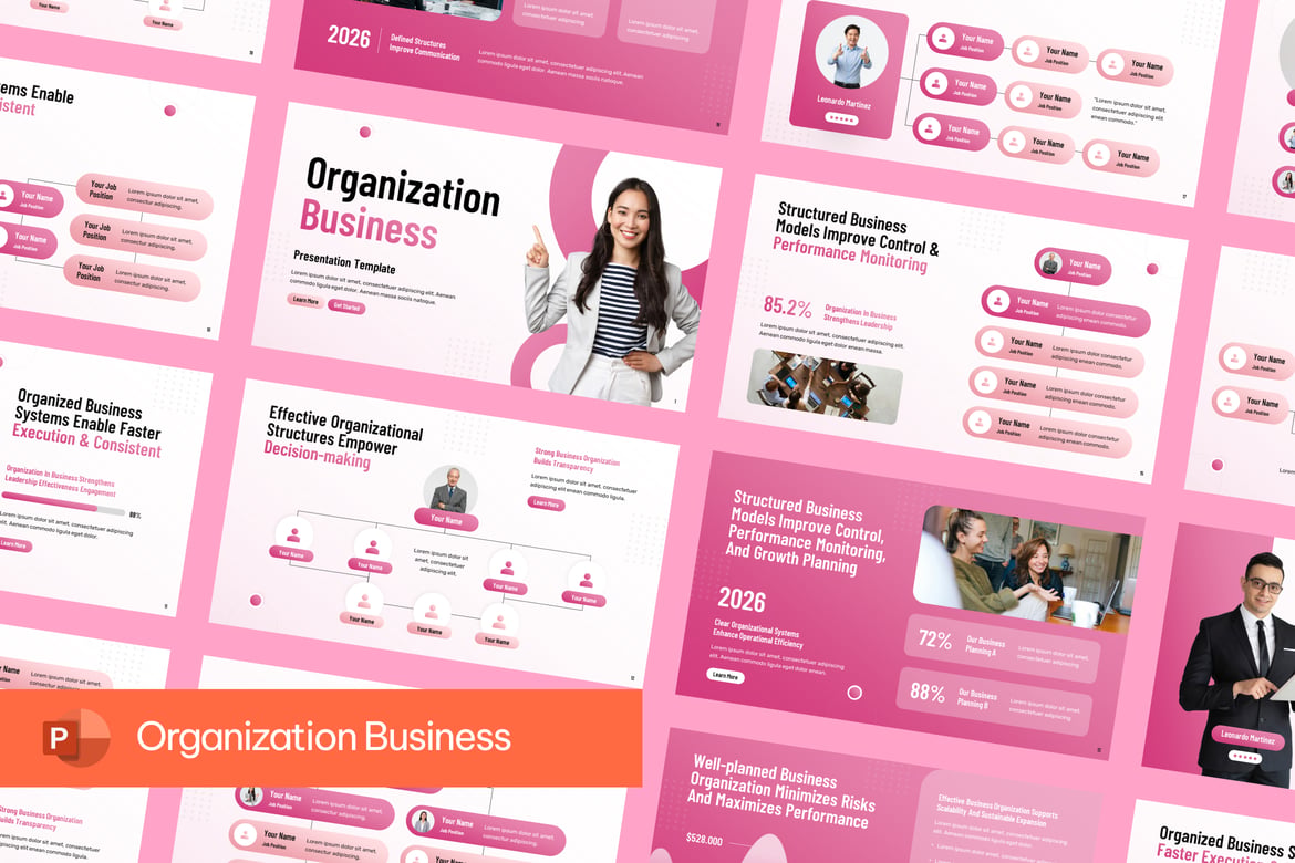 Template Presentasi PowerPoint untuk Organisasi Bisnis yang Profesional