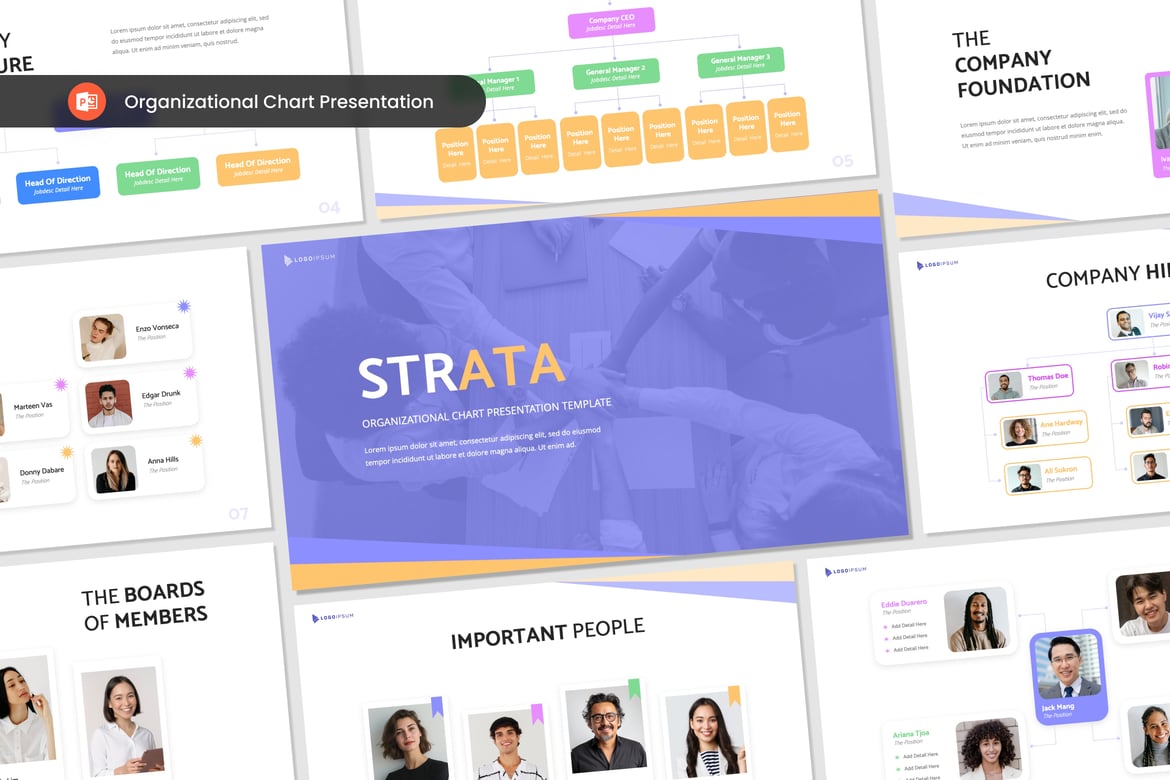 Template PowerPoint Organisasi yang Modern dan Profesional