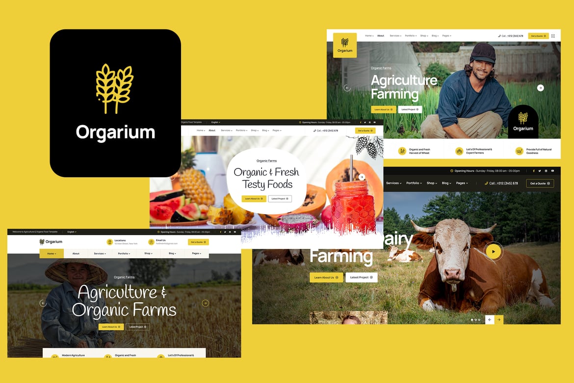 Orgarium - Template Website Pertanian Modern dan Responsif