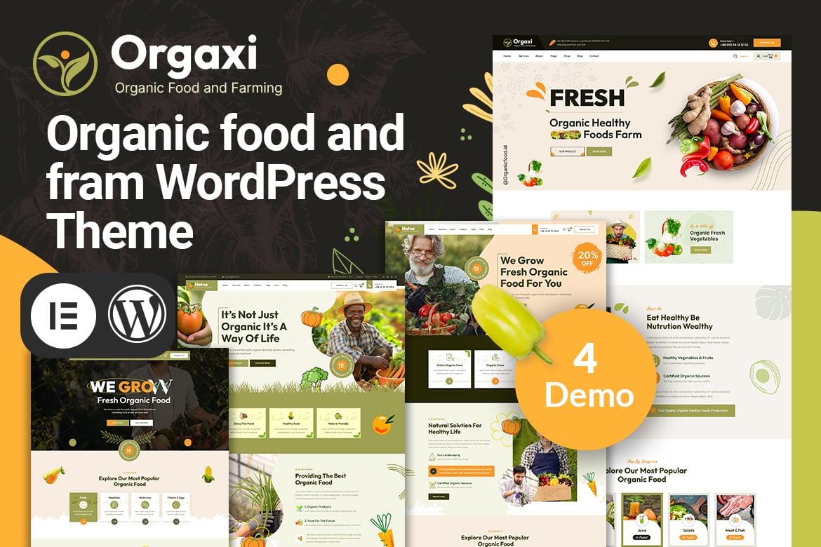 Orgaxi - Tema WordPress untuk Makanan Organik dan Pertanian