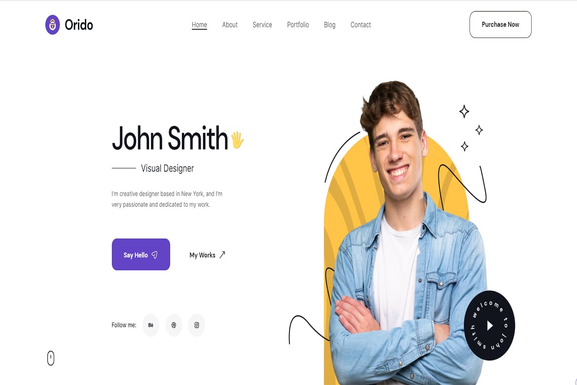 Orido - Template Website Portofolio Pribadi yang Kreatif dan Profesional