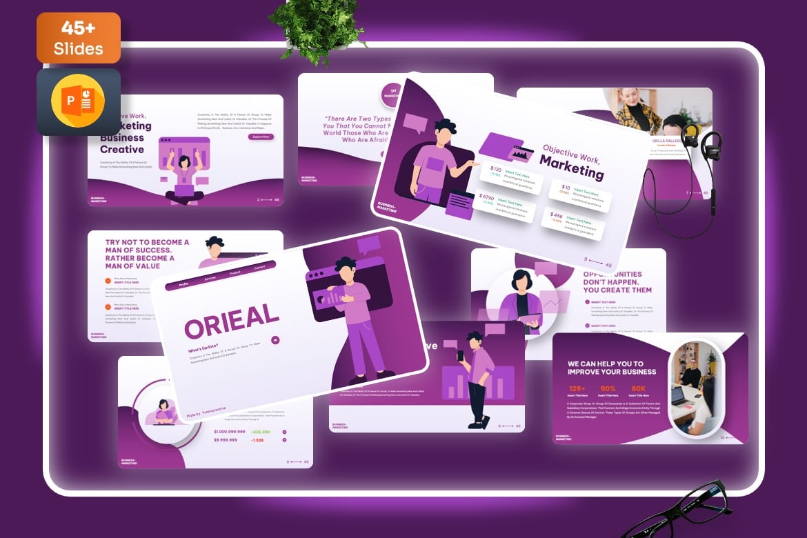 Orieal - Template Powerpoint Pemasaran yang Menarik