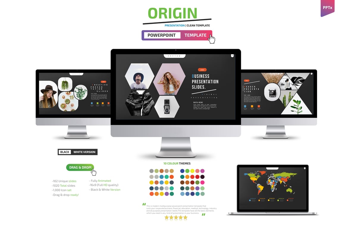 Template Powerpoint Presentasi Origin yang Menarik dan Profesional