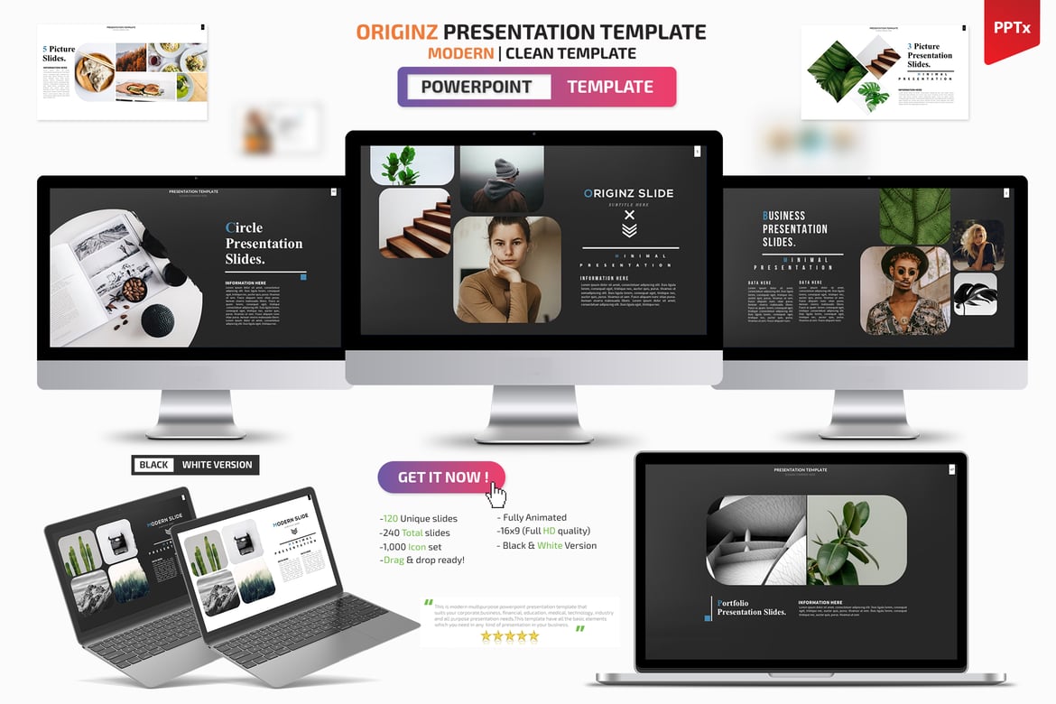 Template Presentasi PowerPoint Originz yang Menarik dan Profesional