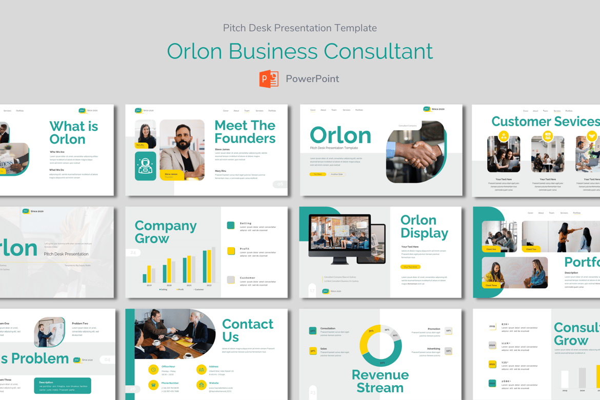 Template Presentasi Pitch Deck Orlon yang Menarik dan Profesional