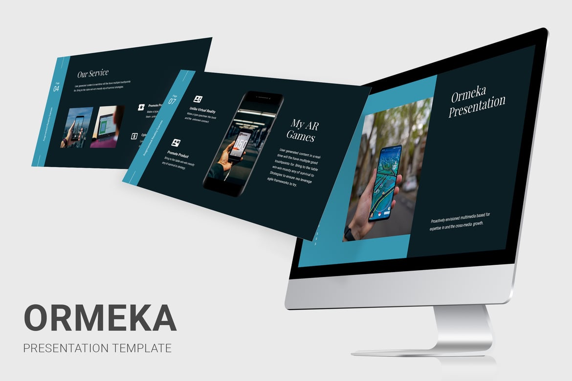 Ormeka - Template PowerPoint Permainan Realitas Tertambah