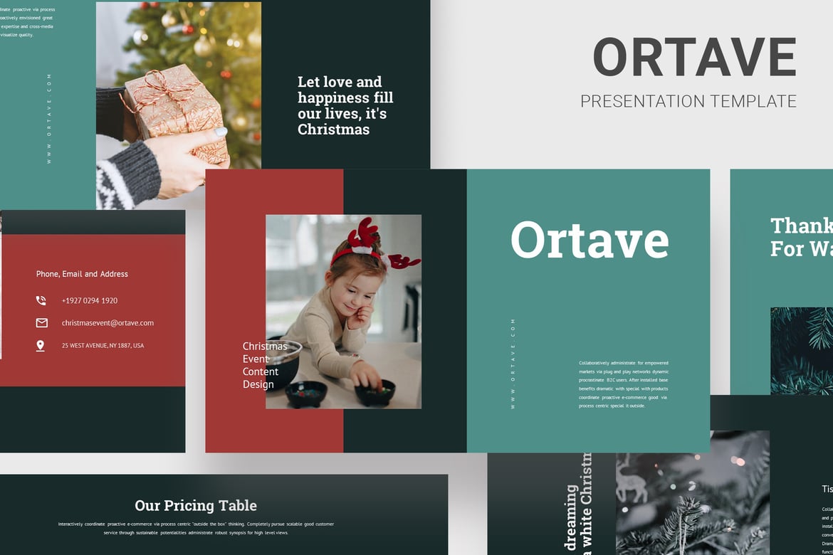 Template Presentasi Natal Ortave - Powerpoint yang Menarik