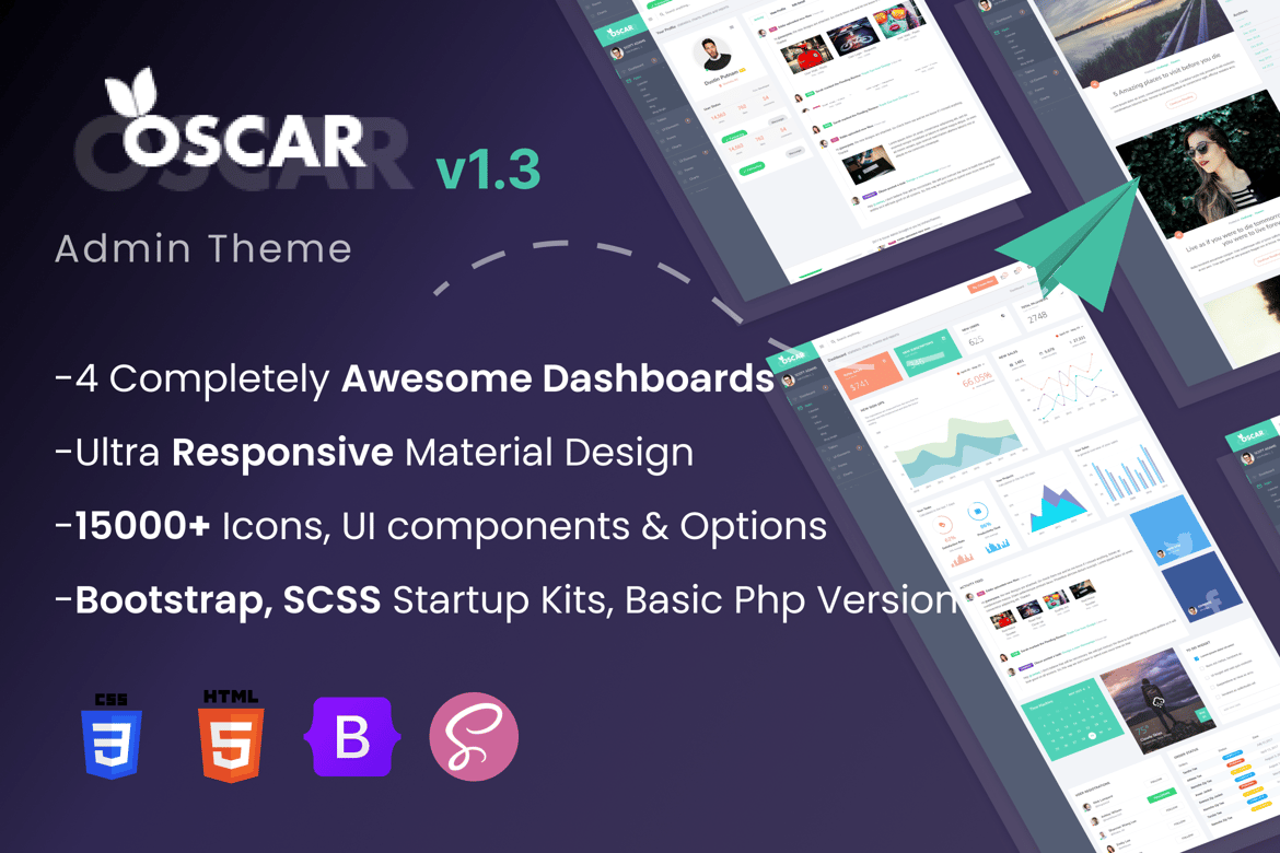 Oscar - Template Website Admin & Dashboard yang Modern