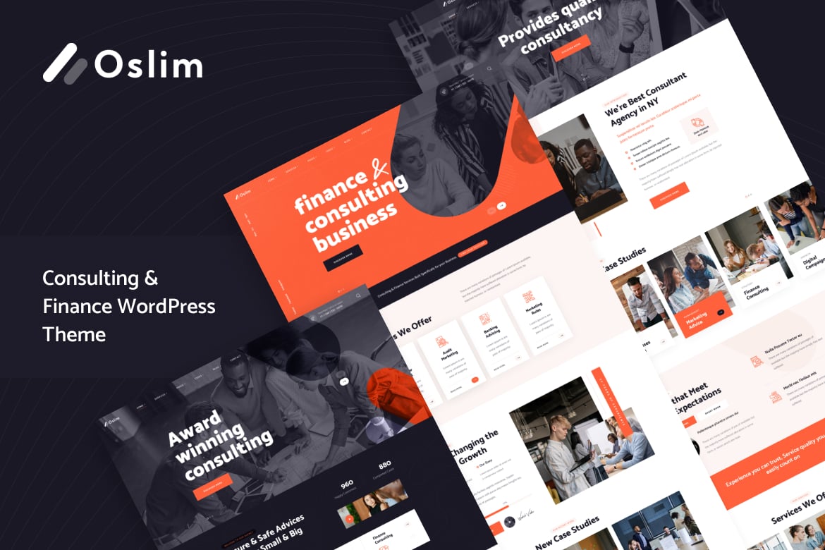 Oslim - Tema WordPress Konsultasi & Keuangan yang Fleksibel dan Modern