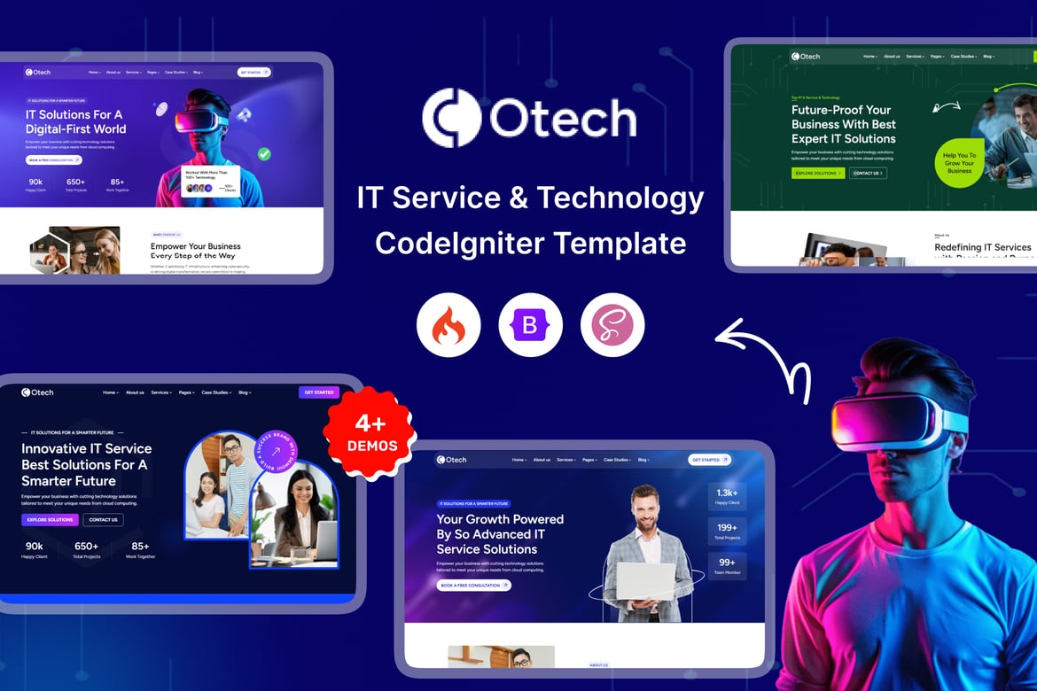 oTech - Template Website Solusi IT & Teknologi Modern