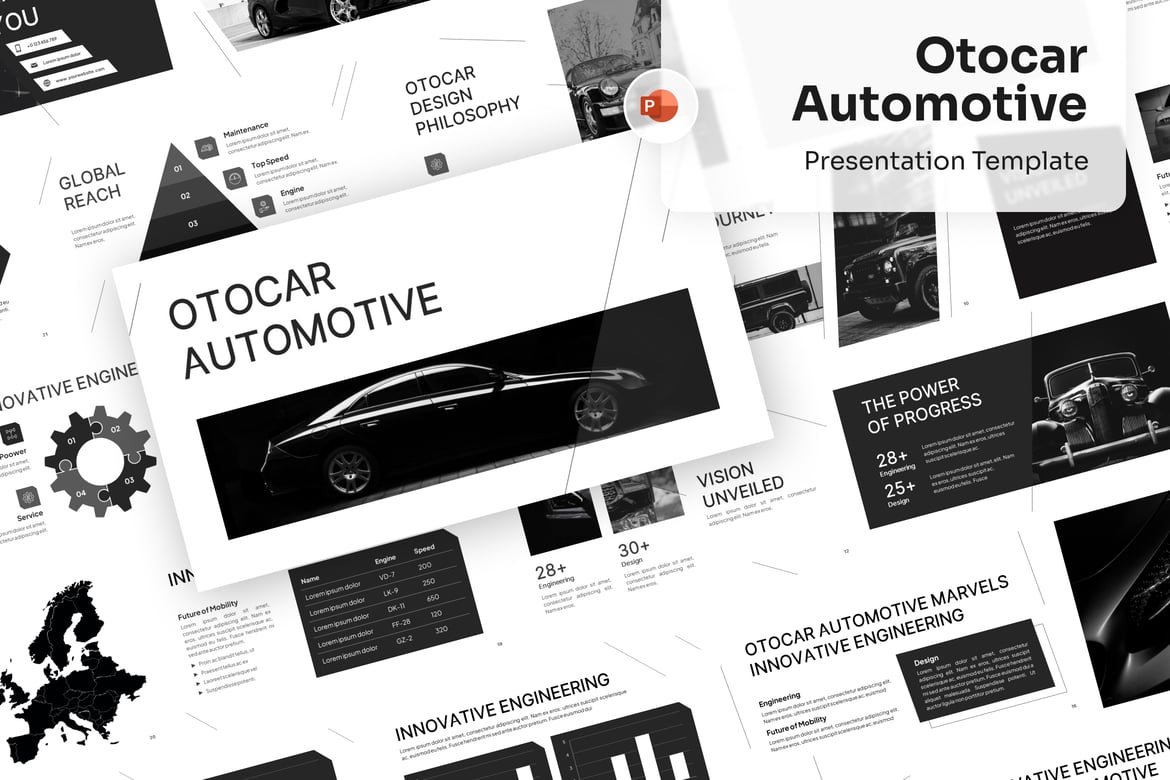 Template Presentasi Otocar untuk Mobilitas yang Menginspirasi