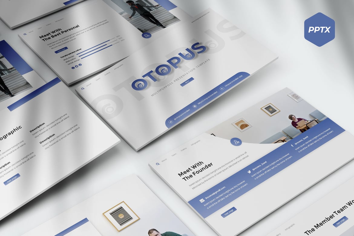 Template PowerPoint Otopus - Solusi Presentasi Kreatif Anda