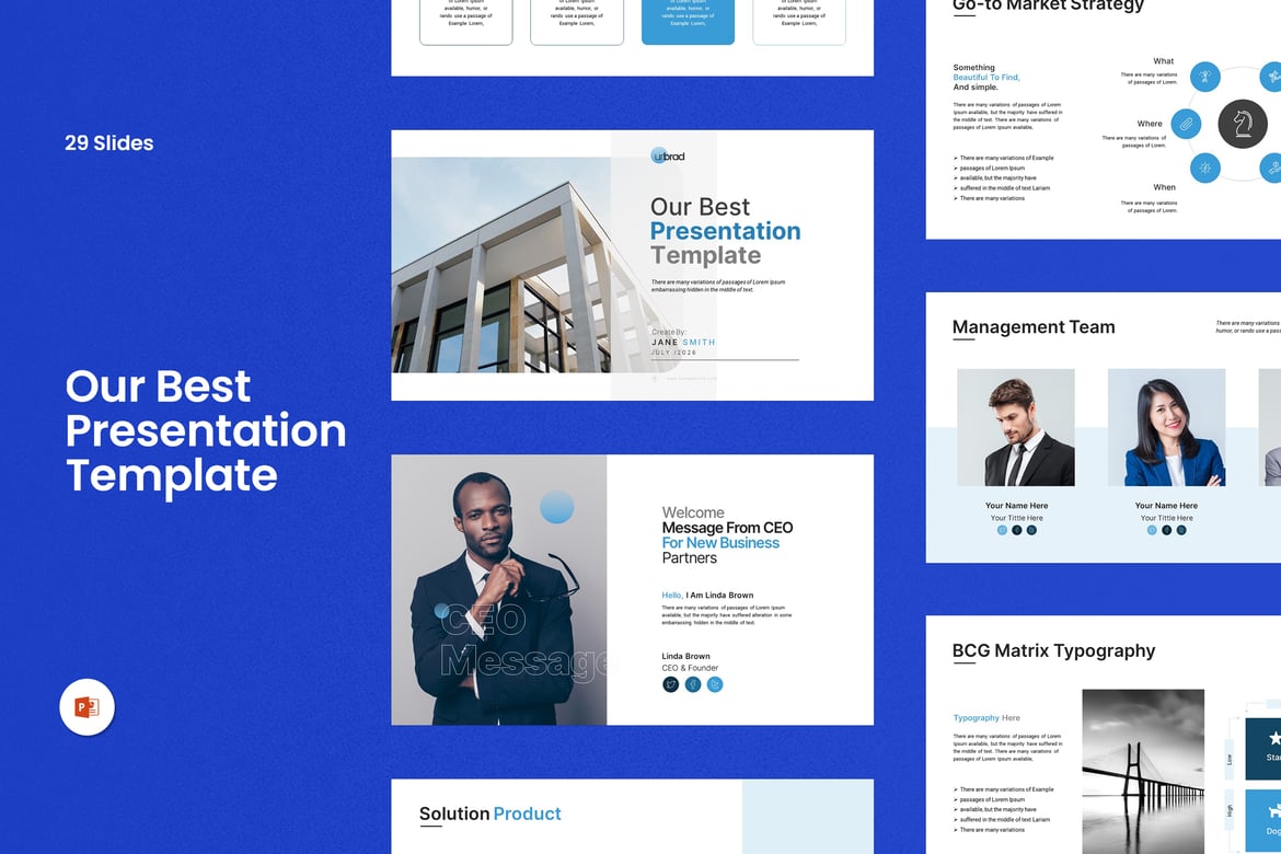 Template Presentasi PowerPoint Bisnis Terbaik Kami