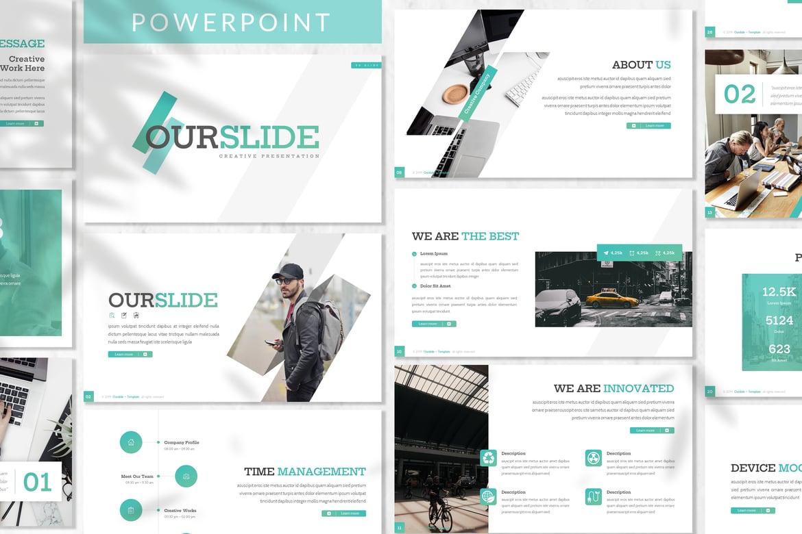 Template Powerpoint Bisnis Ourslide - Solusi Presentasi Profesional