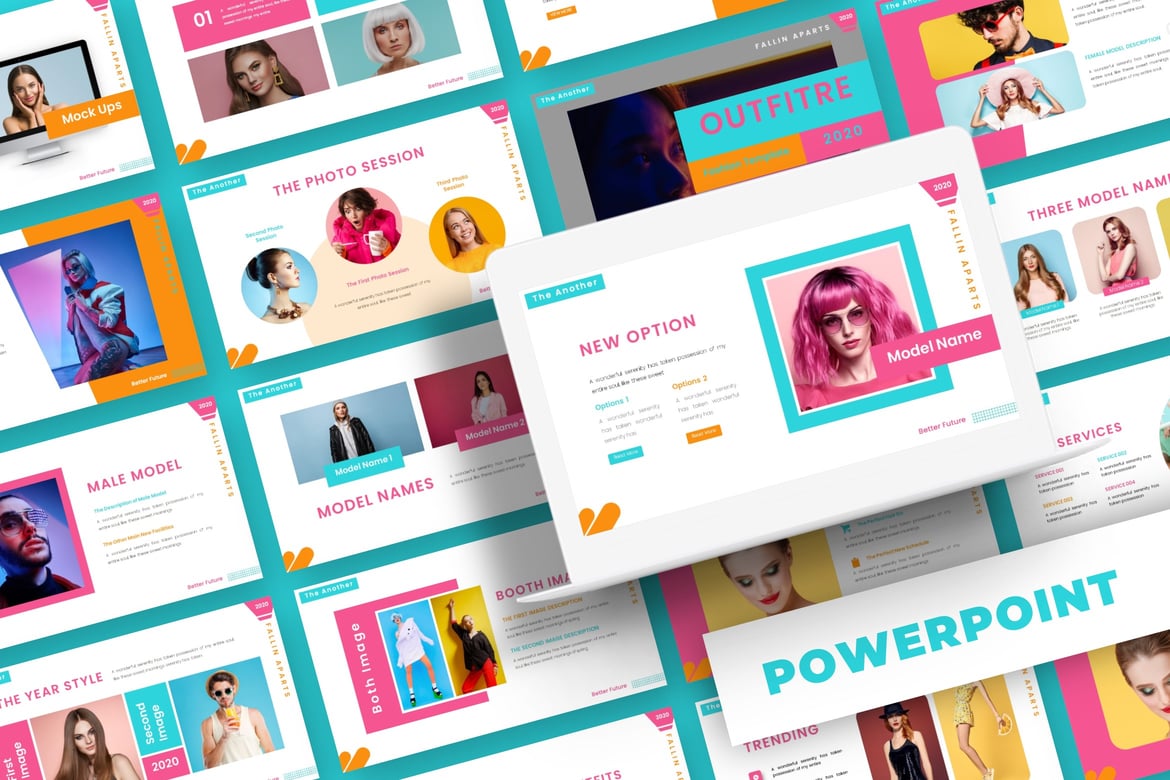 Template Powerpoint Outfitre - Solusi Kreatif untuk Presentasi Anda