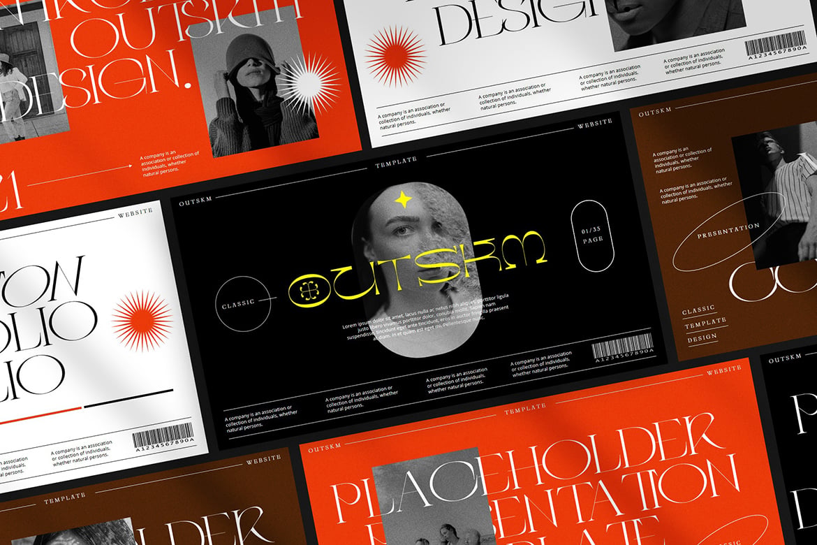 Template Presentasi PowerPoint Outskm yang Modern dan Elegan