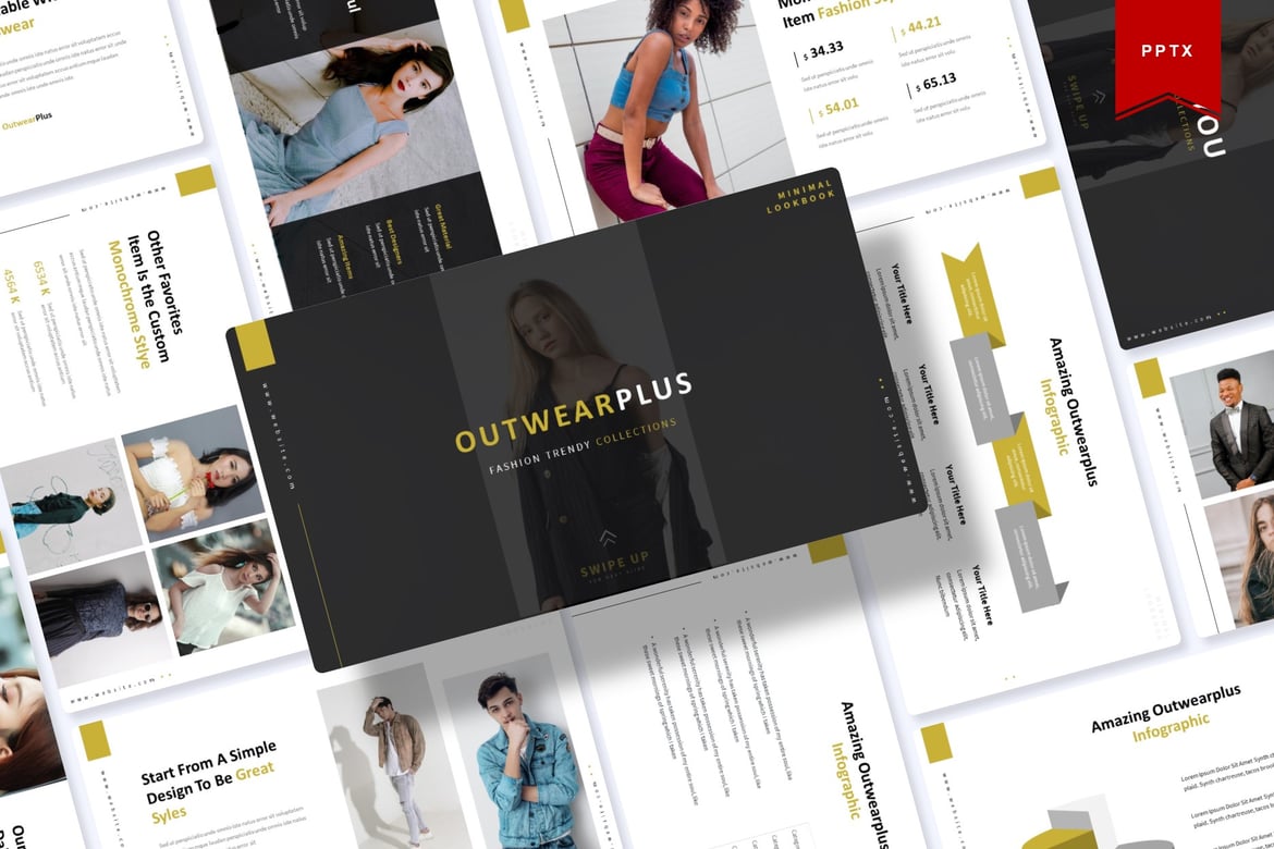Outwearplus | Template Presentasi PowerPoint Profesional